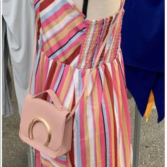 Boho stripped dress with front pockets - Picture 5 of 8